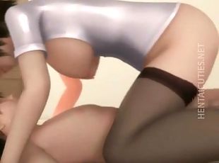 Chesty 3D anime hottie fuck big cock